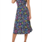 Leota Women's Samantha Floral Print Sleeveless Dress Blue Size X-Small