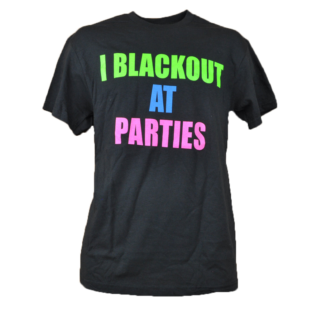I Blackout At Parties Authentic Spencer Man Funny Fashion Man Graphic Tee Black