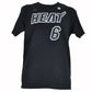NBA Adidas Miami Heat LeBron King James 6 MVP Crackle Black Tshirt Tee