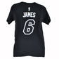 NBA Adidas Miami Heat LeBron King James 6 MVP Crackle Black Tshirt Tee