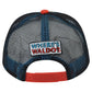 Wheres Waldo Screen Print Trucker Mesh Flat Bill Two Tone Snapback Hat Cap