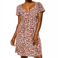 Leota Sweetheart Faux Wrap Dress in Leo Coral Almond ,  Brown