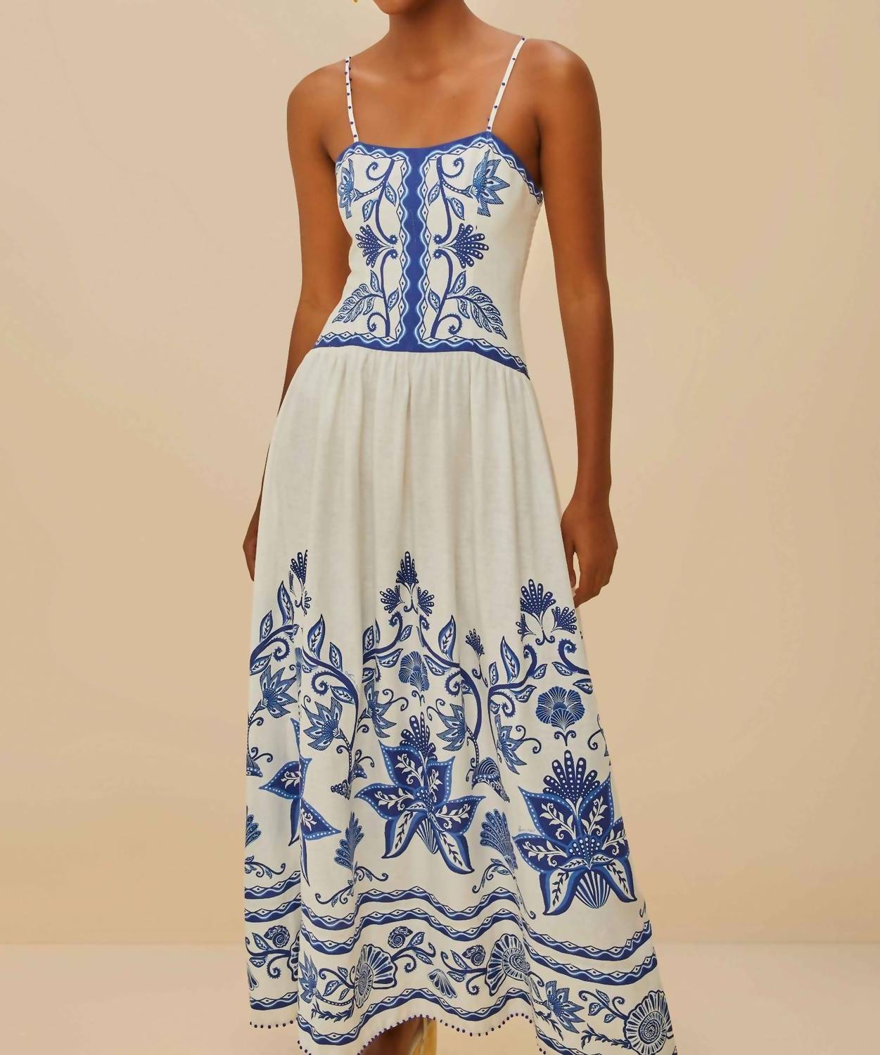 Farm Rio - Shell Garden Midi Dress