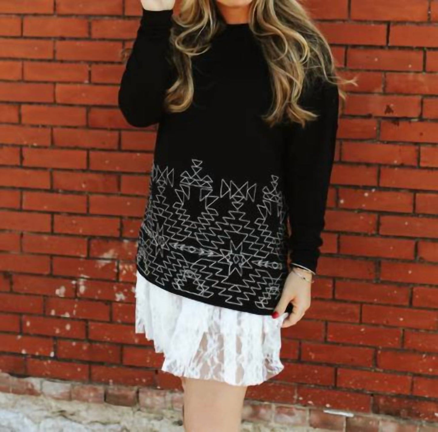 2Flyco - Stitch That Western Long Sleeve Top
