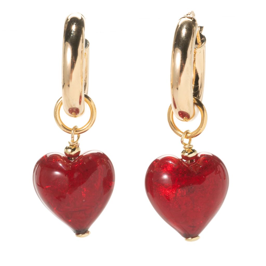 toscana-italiana-18k-gold-plated-murano-glass-charm-huggie-hoop-earrings