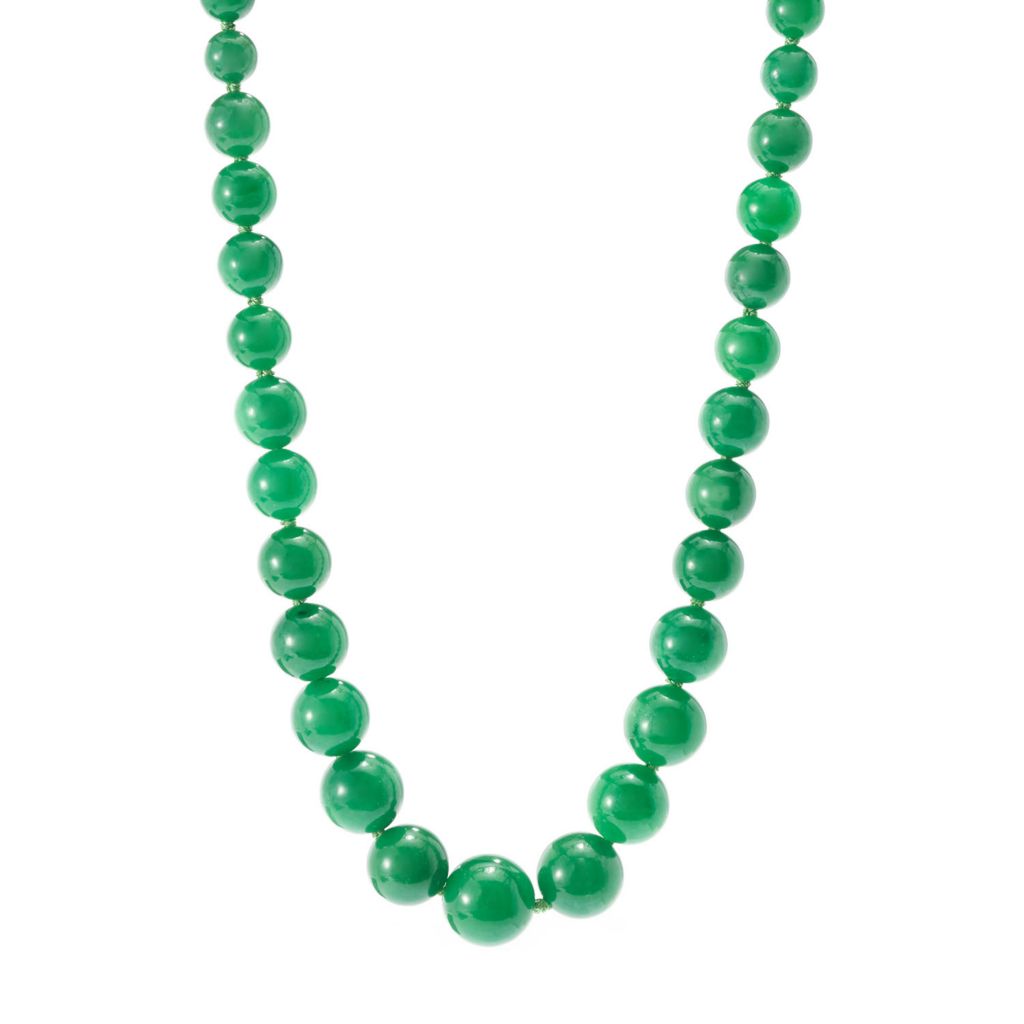 imperial-pearl-sterling-silver-dyed-green-jade-graduated-bead-20-necklace
