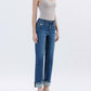 Flying Monkey - Blythe High Rise Cuffed Straight Leg Denim Jeans