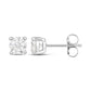 1.02 Carat Genuine White Diamond 14K White Gold Earrings