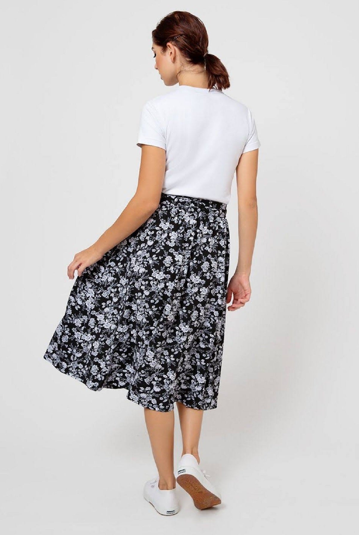 Leota Women's Mindy Midi Skirt Black