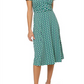 Leota Women's Amiya Geo Print Dress Green Size Medium