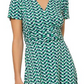 Leota Women's Amiya Geo Print Dress Green Size Medium