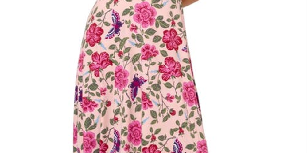 Leota Women's Amiya Midi Perfect Wrap Dress Pink