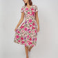 Leota Women's Amiya Midi Perfect Wrap Dress Pink
