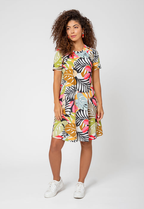 Leota Women's Maci Short Sleeve Jersey Dress Yellow Size XX-Large