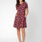 Leota Women's Maci Short Sleeve Jersey Dress Purple Size Small