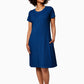 Leota Women's Maci In Rib Knit Dress Blue Size Medium