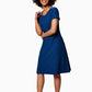 Leota Women's Maci In Rib Knit Dress Blue Size Small