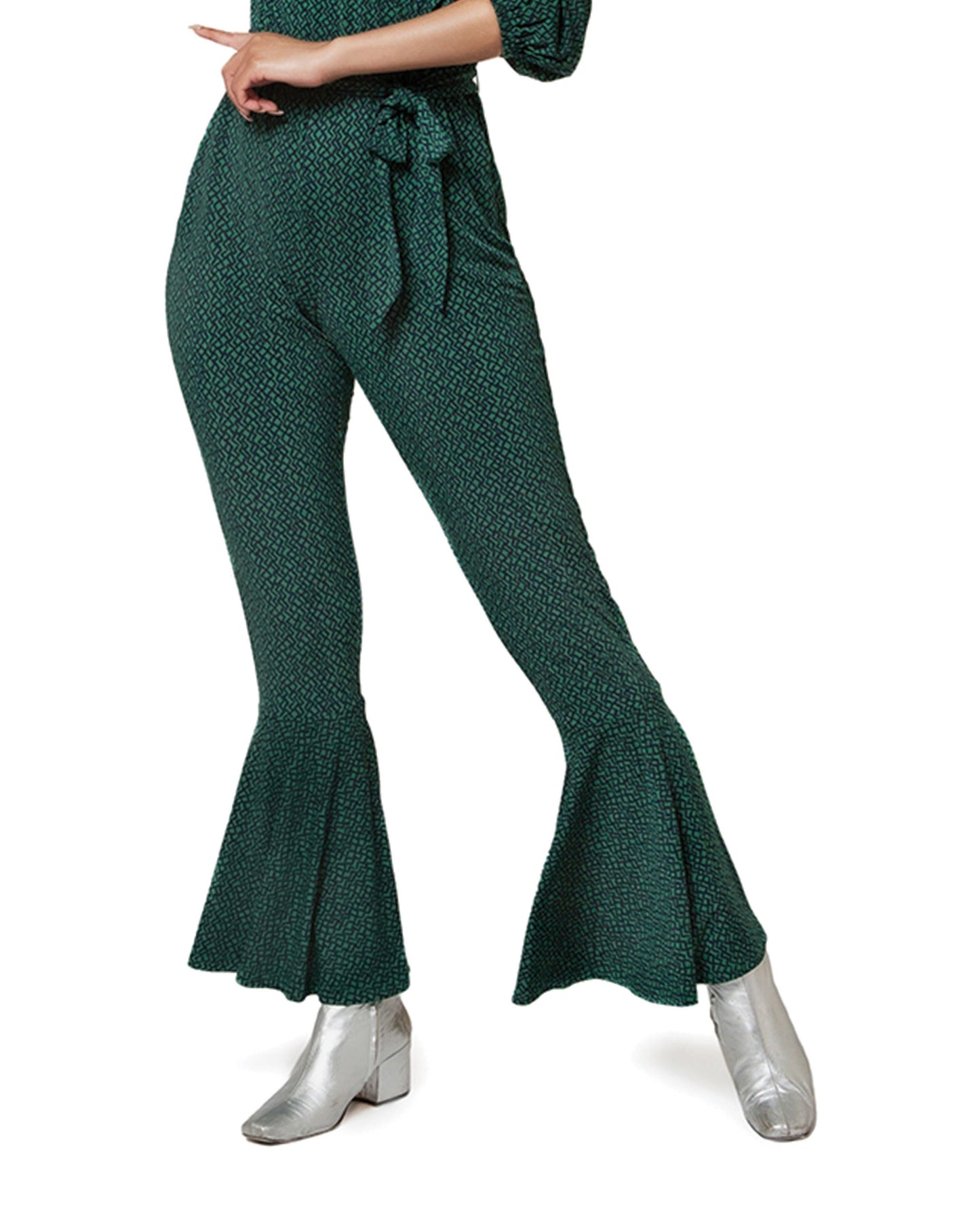 Leota Women's Gabby Geo Print Jumpsuit Green