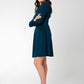 Leota Women's Lara Fit And Flare Dress Green Size Large