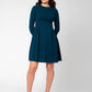 Leota Women's Lara Fit And Flare Dress Green Size Small