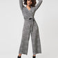 Leota Women's Kayla Cheetah Print Jumpsuit Gray Size XX-Large
