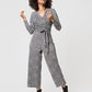 Leota Women's Kayla Cheetah Print Jumpsuit Gray Size XX-Large
