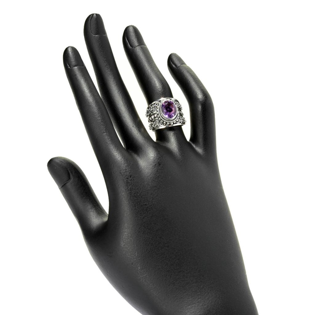 artisan-silver-by-samuel-b-10x8mm-choice-of-gemstone-bali-design-ring