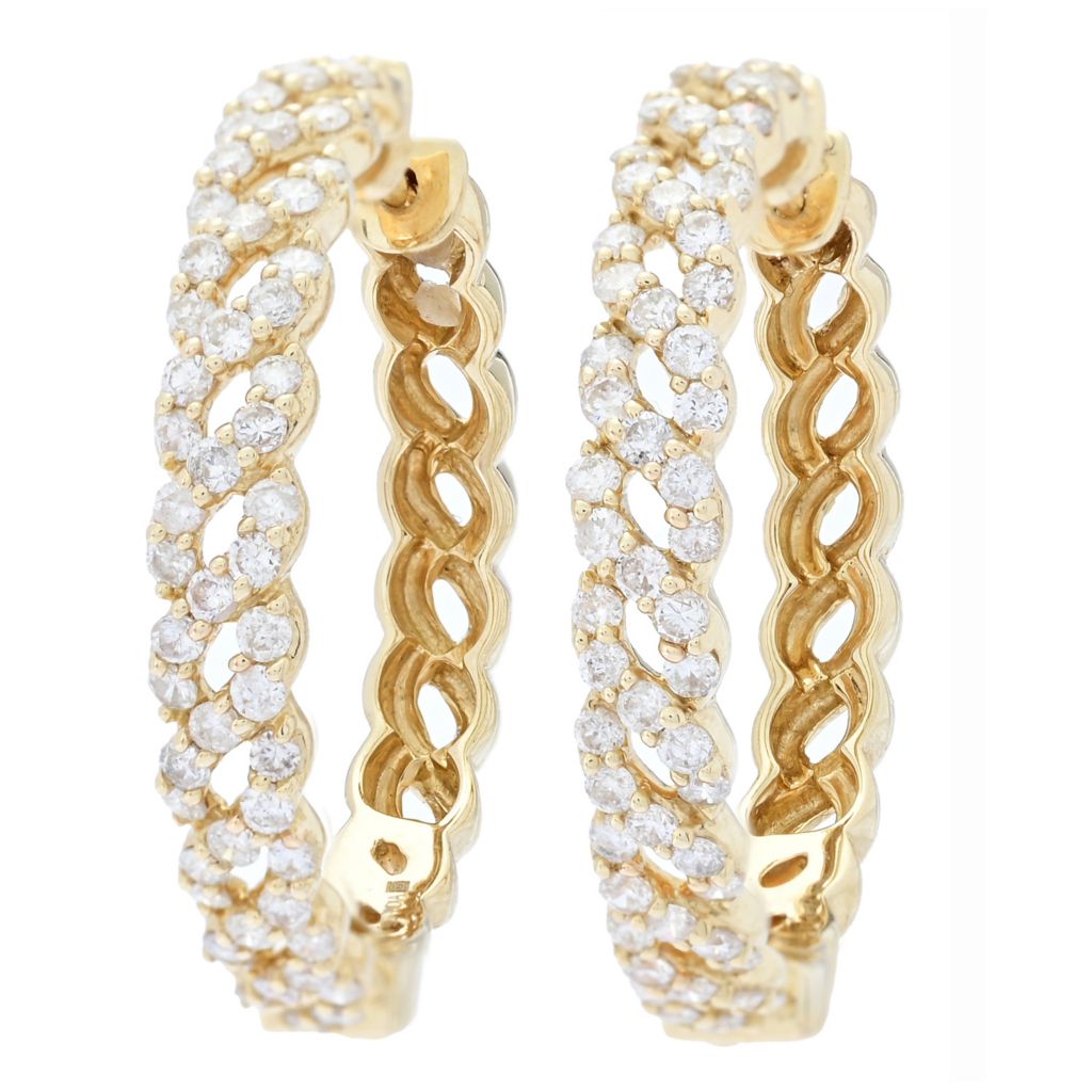 gems-of-distinction-14k-gold-woven-1-07ctw-diamond-huggie-hoop-earrings