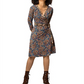 Leota Banded Perfect Wrap Dress Blue Size XXL