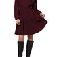 Leota Women's Olive Long Sleeve Dress Red Size XX-Large
