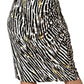 Leota Women's Kathy Ruched Zebra Print Skirt Black