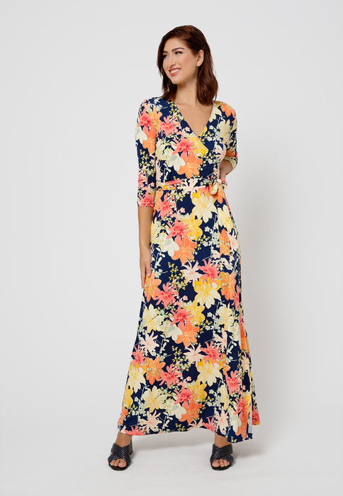 Leota Women's Perfect Wrap Maxi Dress Yellow