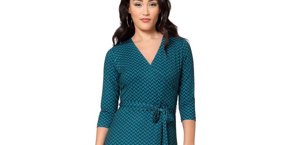 Leota Women's Perfect Wrap Maxi Dress Green Size S