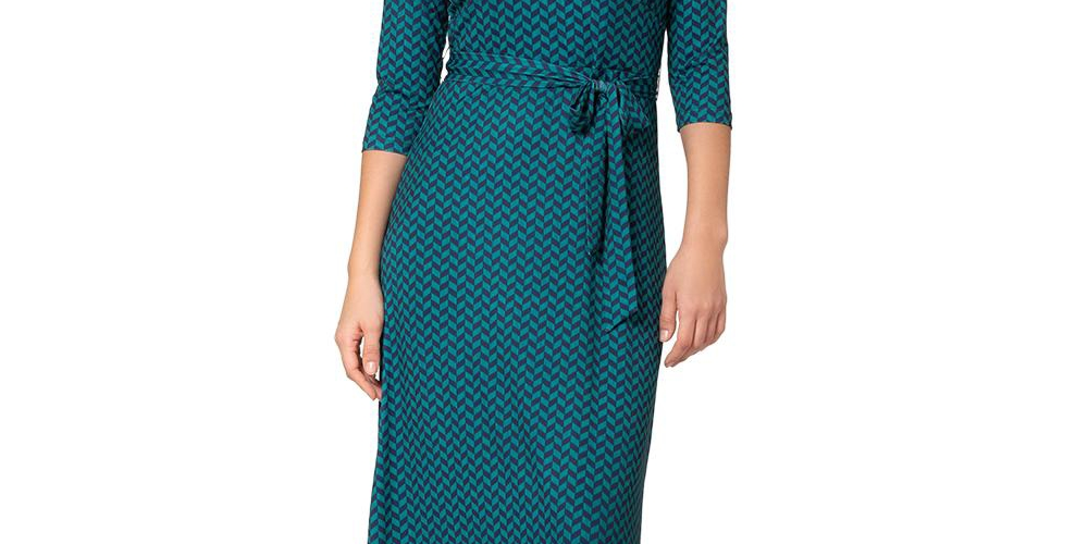 Leota Women's Perfect Wrap Maxi Dress Green Size S