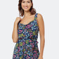 Leota Women's Isla Sleeveless Floral Print Dress Blue Size Small