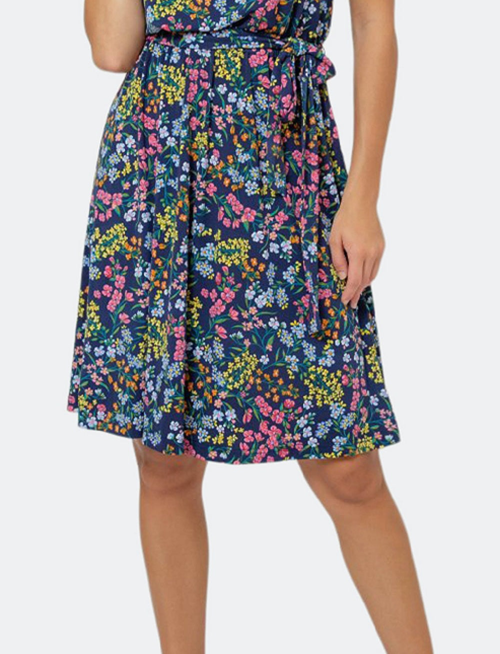Leota Women's Isla Sleeveless Floral Print Dress Blue Size Small