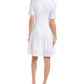Leota Women's Genesis Eyelet Jersey Dress White Size Small