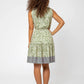 Leota Women's Kristen Floral Border Print Dress Green