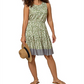 Leota Women's Kristen Floral Border Print Dress Green