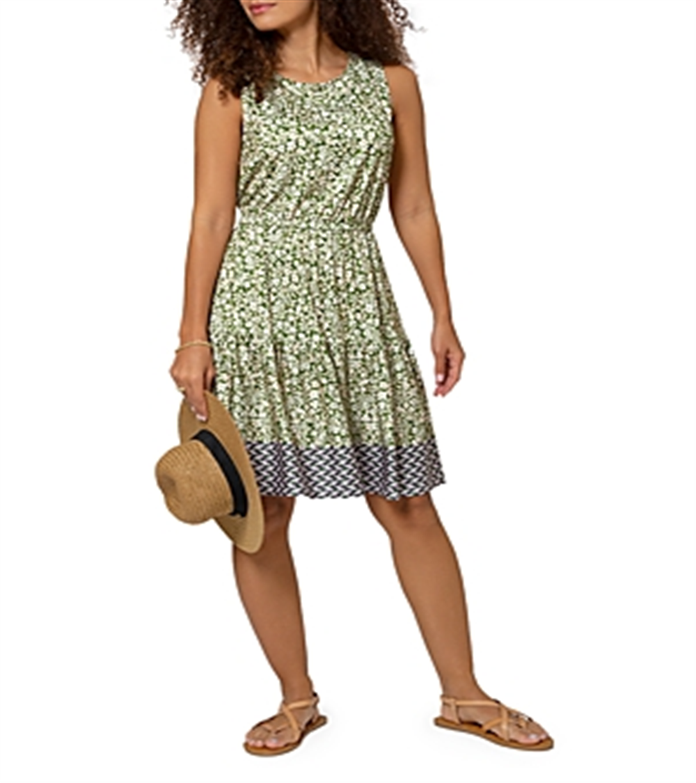 Leota Women's Kristen Floral Border Print Dress Green
