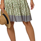 Leota Women's Kristen Floral Border Print Dress Green