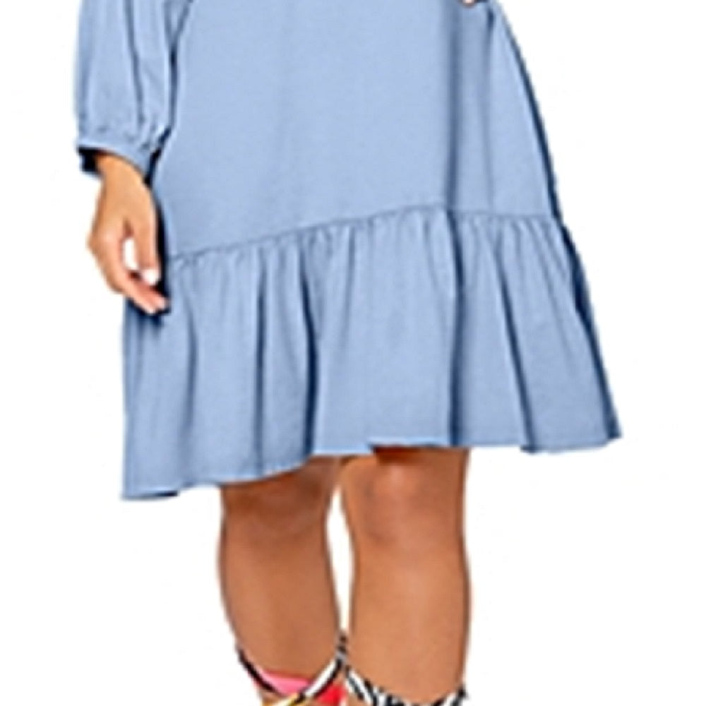 Leota Women's Embroidered Luna Dress in Chambray Blue Small Lord & Taylor Blue Size S