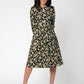 Leota Women's Iman Long Sleeve Midi Dress Black