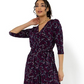 Leota Women's Leia V Neck Jumpsuit Blue Size L