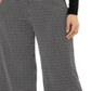 Leota Women's Judy Grid Print Culotte Pants Black Size L
