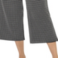 Leota Women's Judy Grid Print Culotte Pants Black Size L