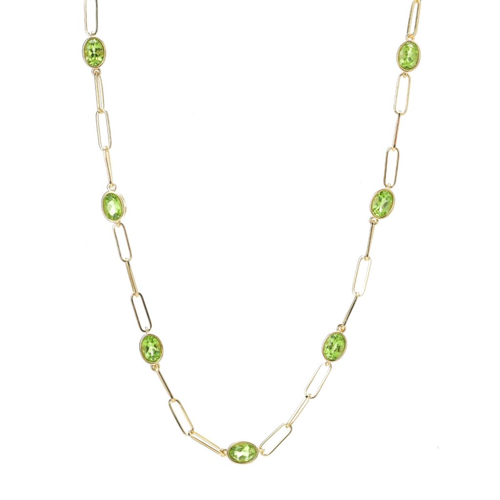 18k-gold-plated-choice-of-length-arizona-peridot-paperclip-link-necklace
