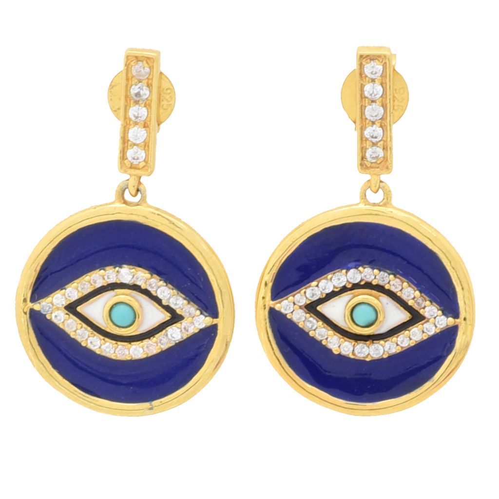 choice-of-plating-enamel-campitos-turquoise-white-zircon-evil-eye-earrings