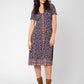 Leota Women's Francesca V Neck Midi Dress