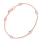 0.45 Carat Genuine Morganite .925 Sterling Silver Bracelet